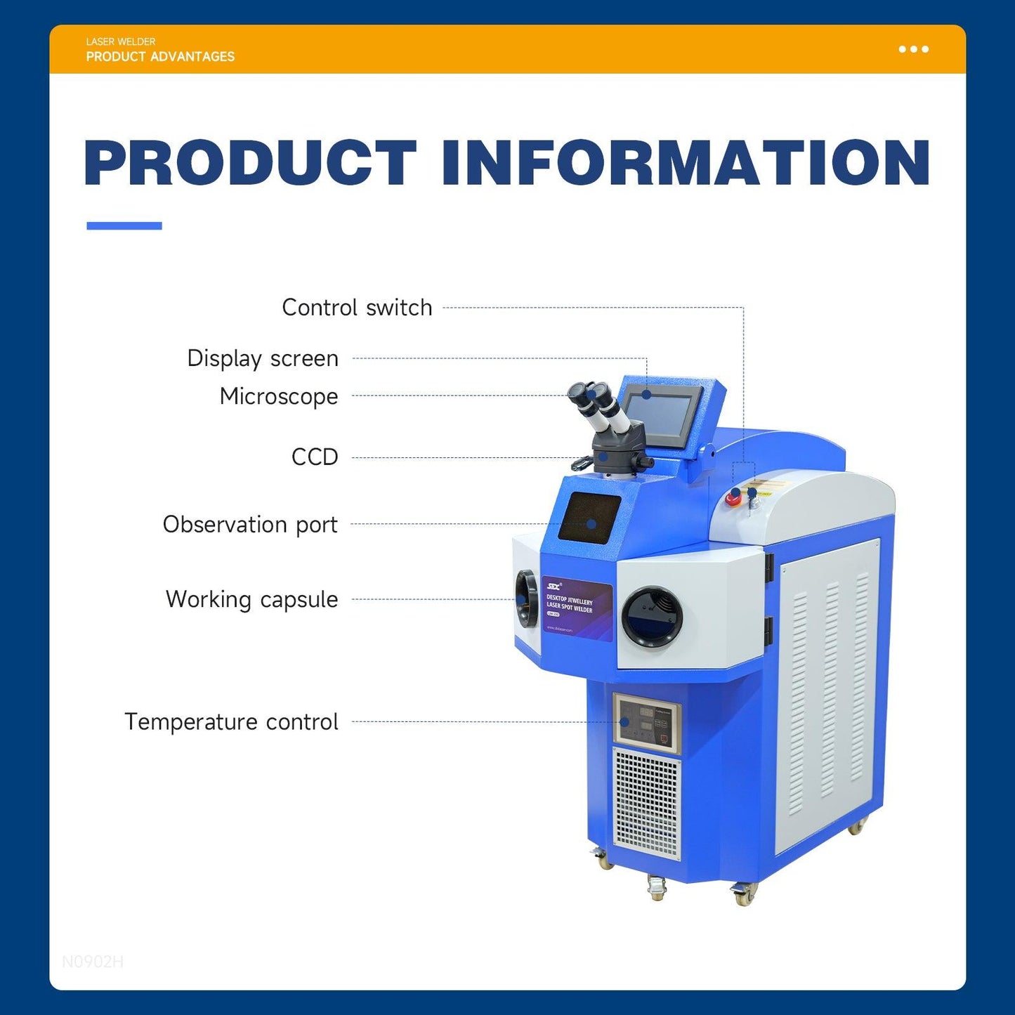 LYXCTECH 200W Laser Jewelry Spot Welding Machine with CCD 60 Joules Jewelry Welder Machine LJW-200 - LYXCTECH