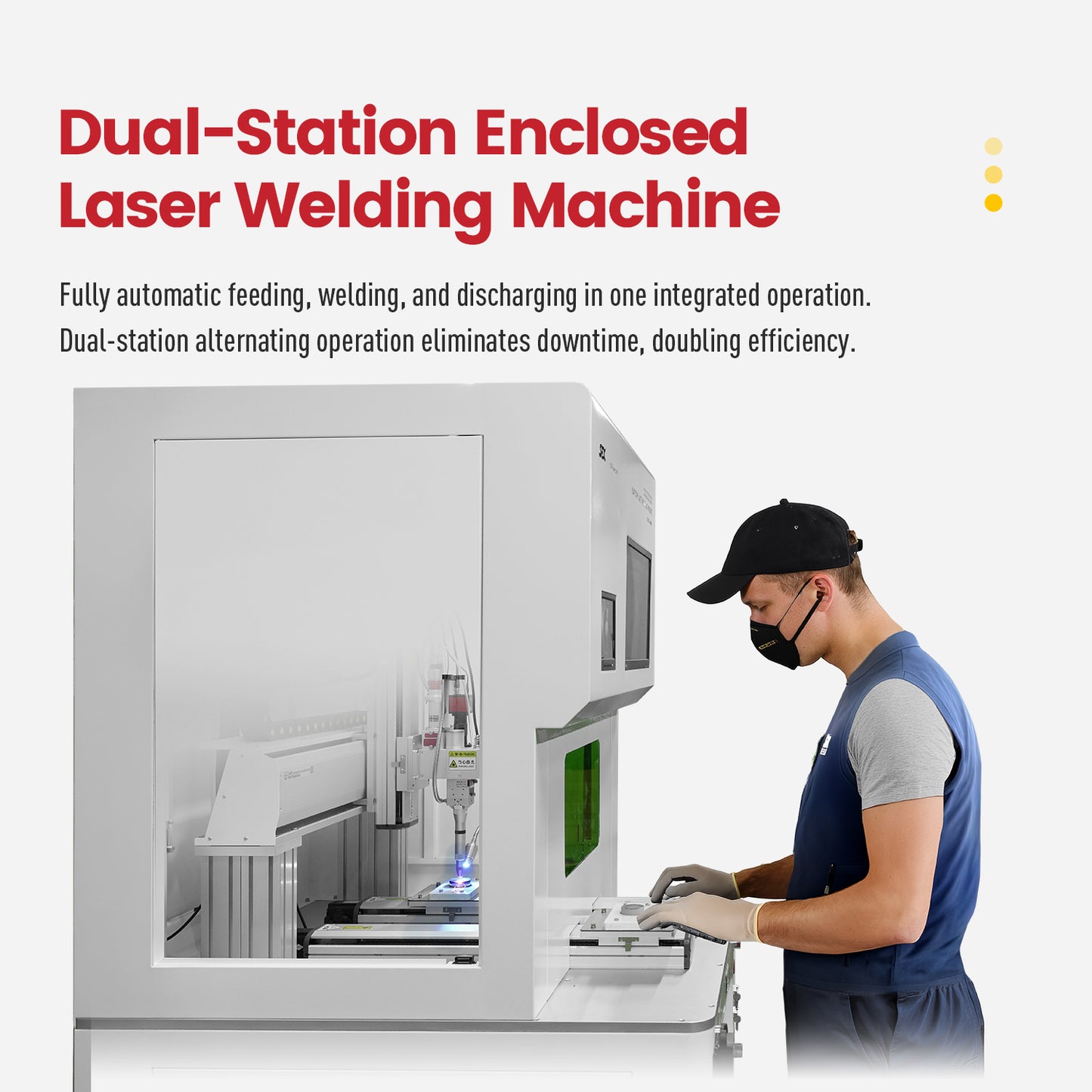 LYXCTECH Dual-Station Fully Enclosed Platform Automatic Laser Welding Machine 1500/2000/3000W