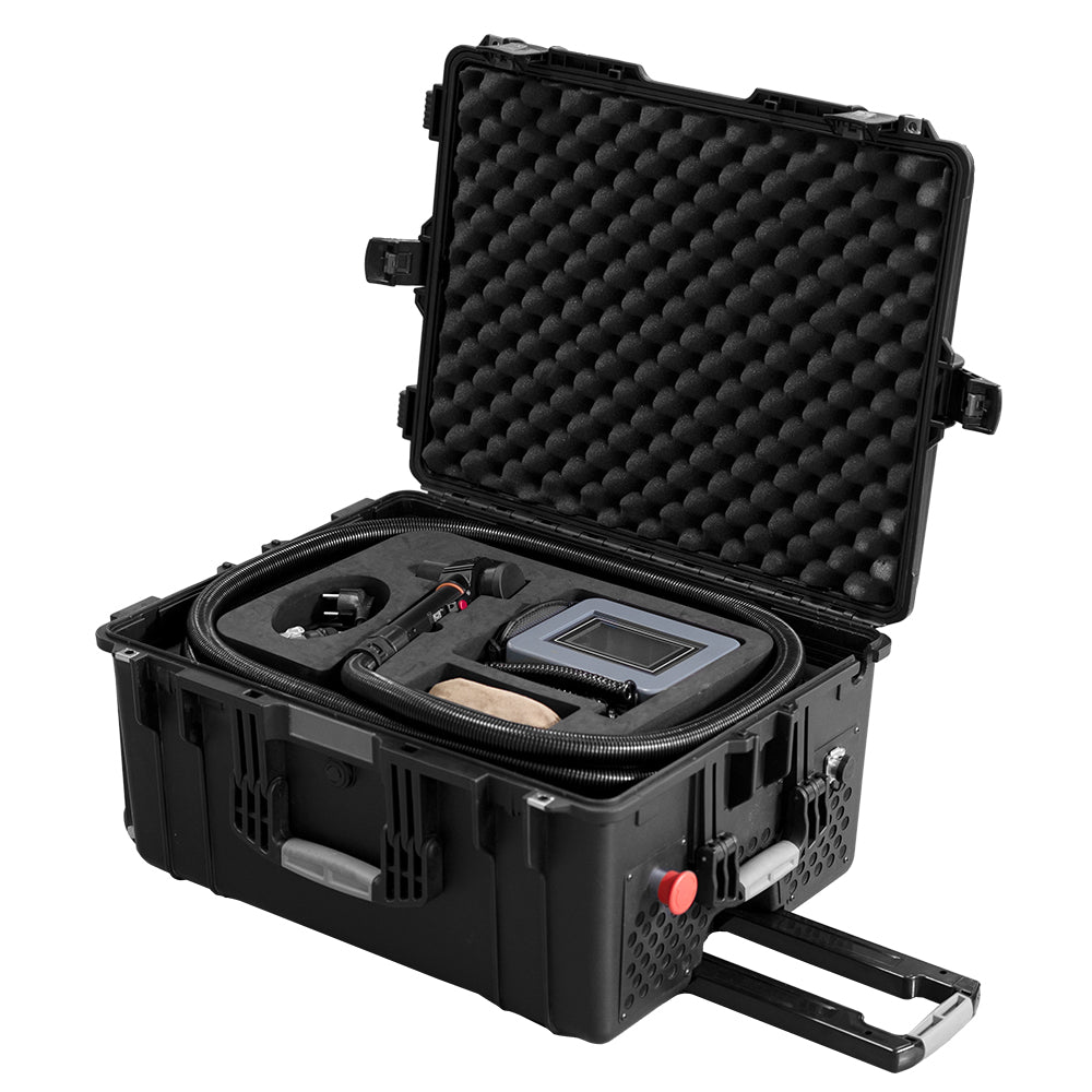 LYXCTECH Trolley-Type Design Portable Laser Cleaner Pulsed Laser Cleaning Machine 200W