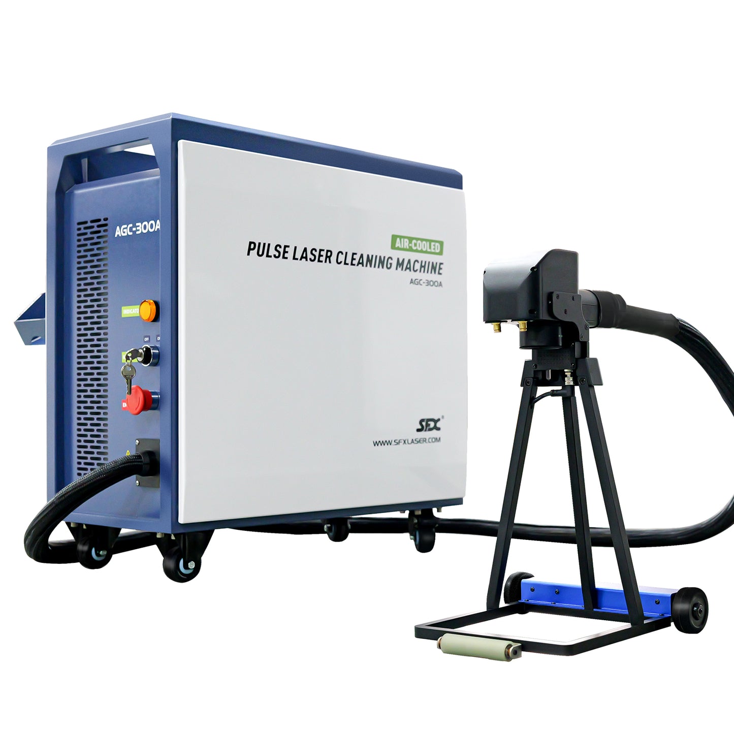 Máquina de limpieza láser pulsada refrigerada por aire SFX, máquina limpiadora láser portátil de 300/500 W