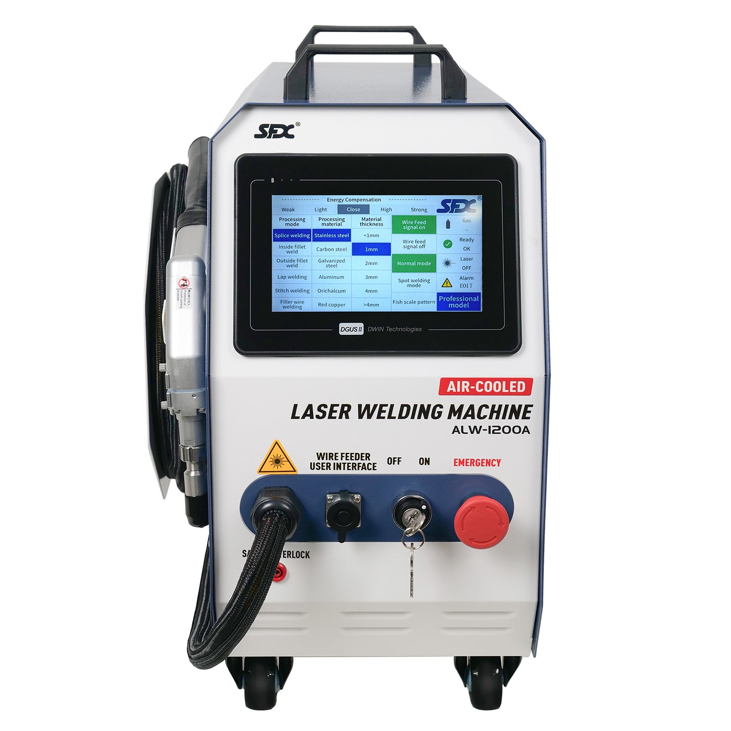 LYXCTECH 2-in-1-Laserschweißgerät zum Schweißen und zur Schweißnahtreinigung, 1000 W/1500 W/2000 W/3000 W