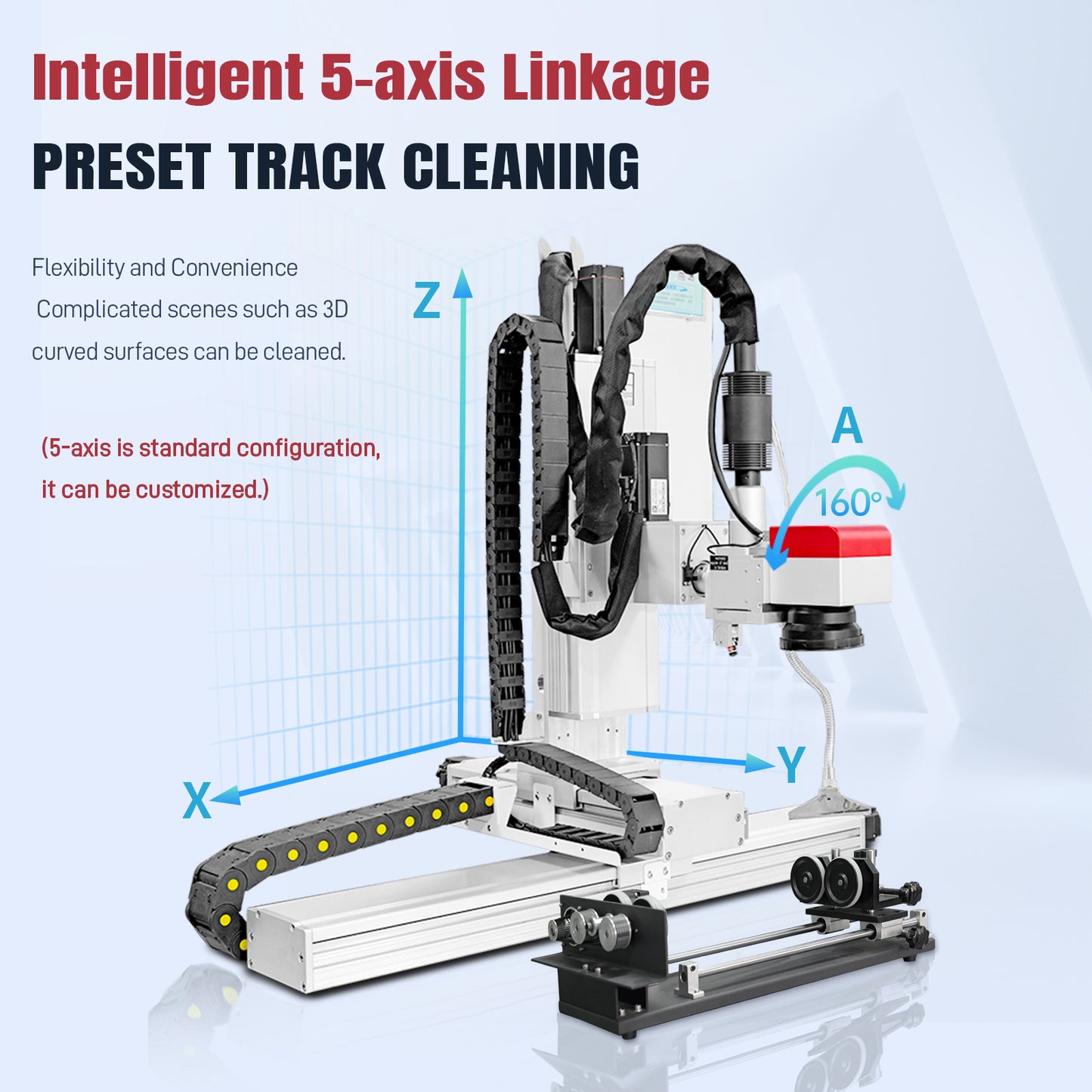 LYXCTECH Platform Laser Automatic Cleaning Machine 200W/300W/500W Pulsed Laser Cleaning Machine