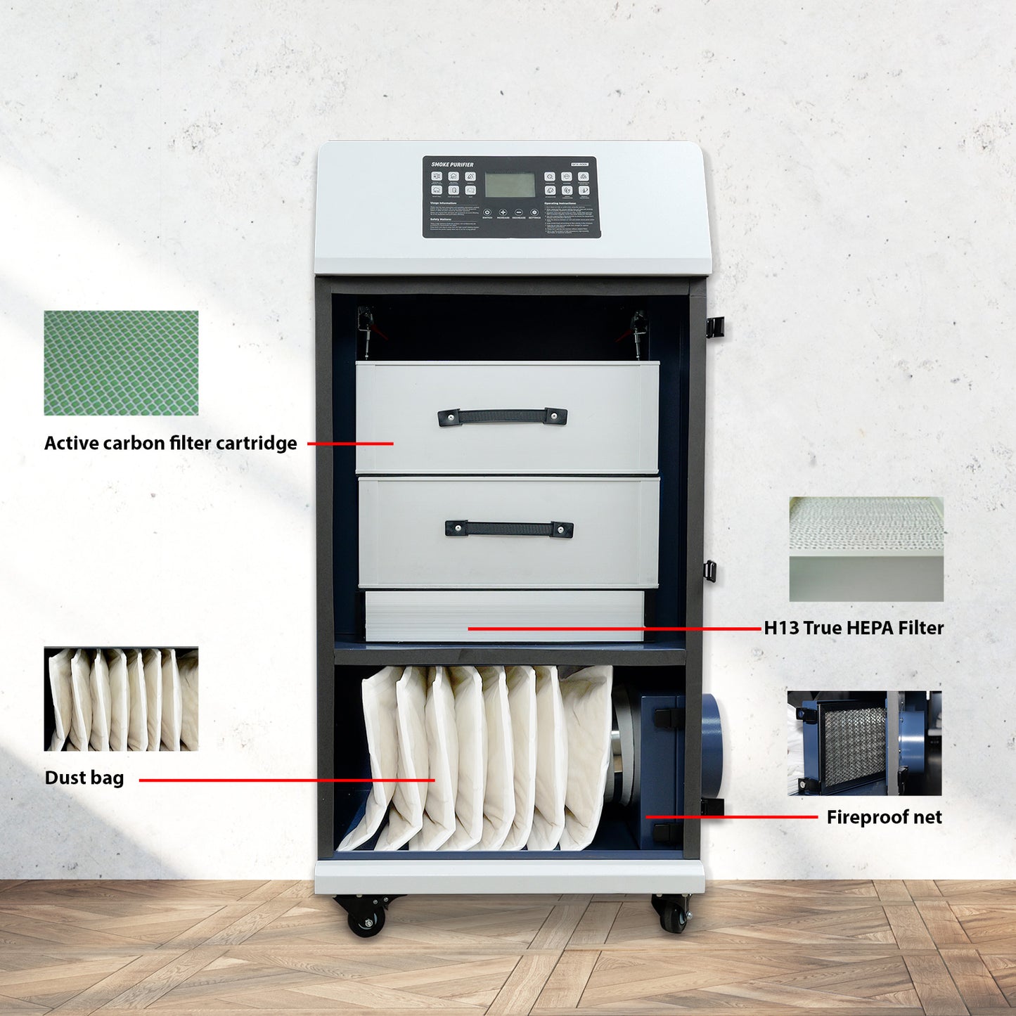LYXCTECH Smoke purifier SFX-400L Air Purifier Laser Solder Fumes Purifier