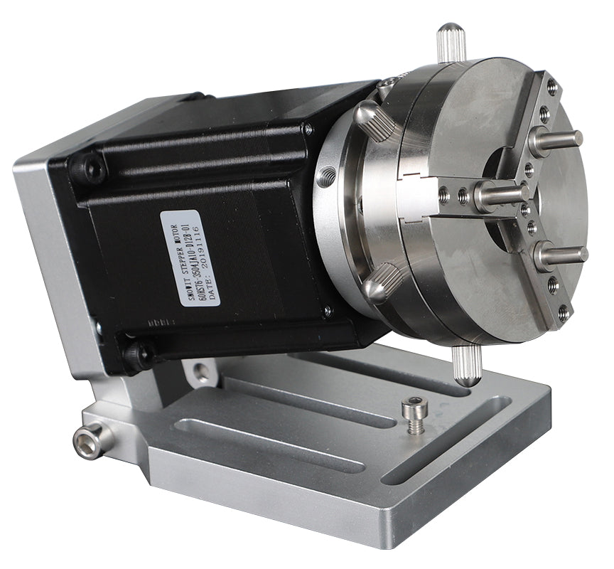 LYXCTECH Three-Jaw Rotary Chuck Multi-Angle Adjustment for Fiber Laser Engraving Machine, Engraving Machine