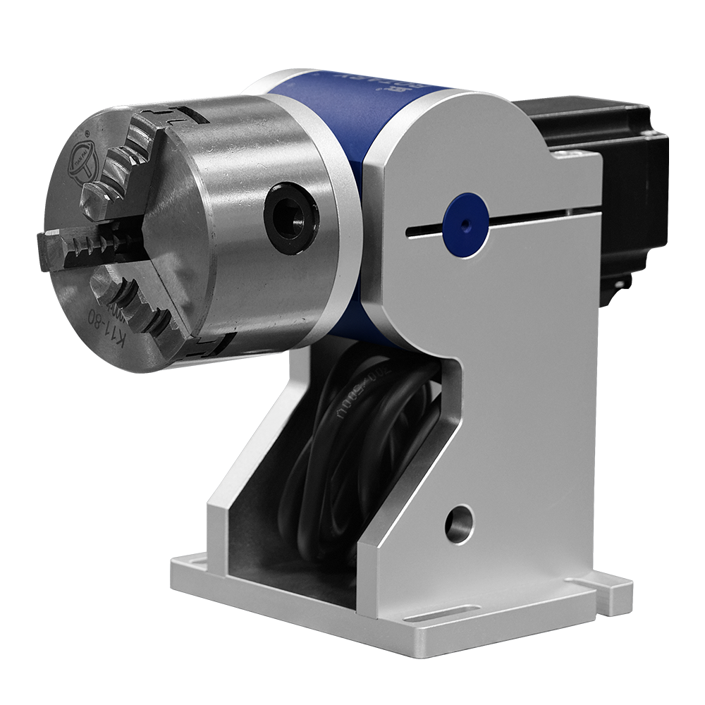 LYXCTECH Three-Jaw Rotary Chuck Multi-Angle Adjustment for Fiber Laser Engraving Machine, Engraving Machine