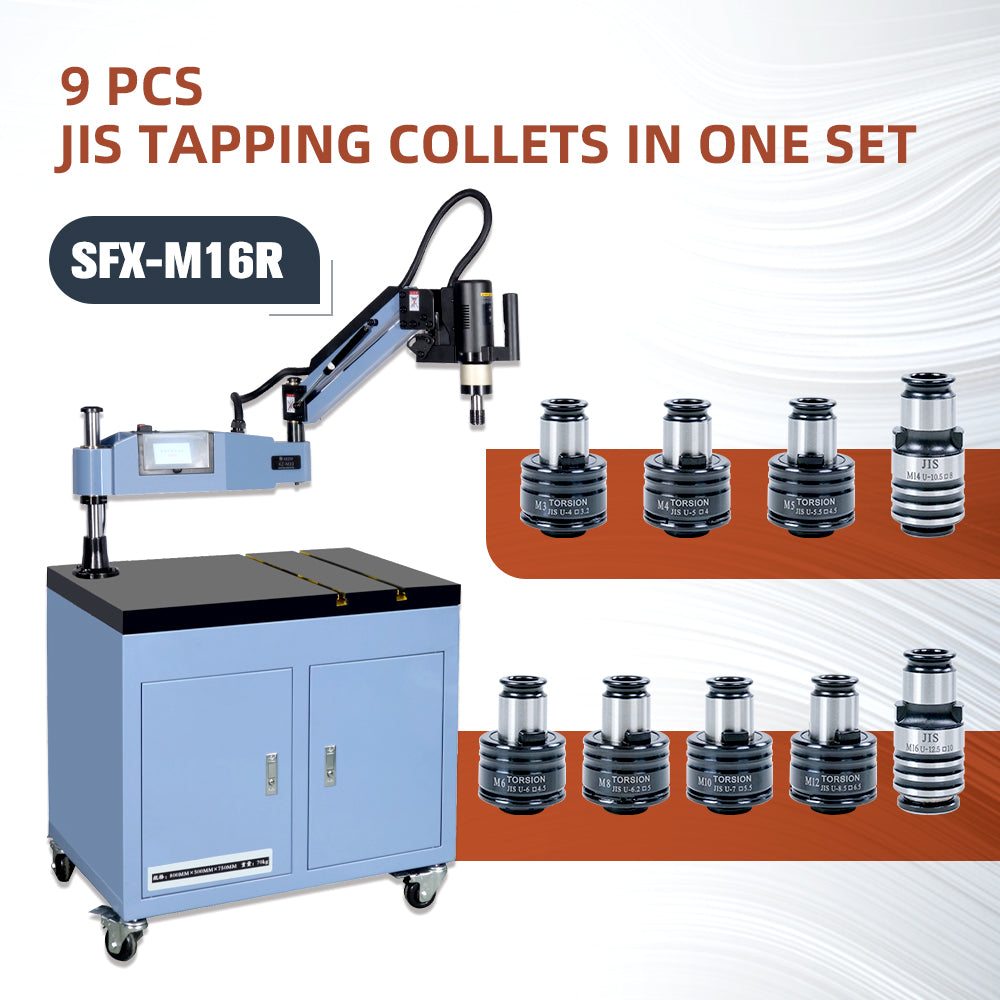 Portapinzas SFX GT12 JIS, 9 piezas, pinzas de roscado JIS, aplicables a máquinas de roscado eléctricas M16R