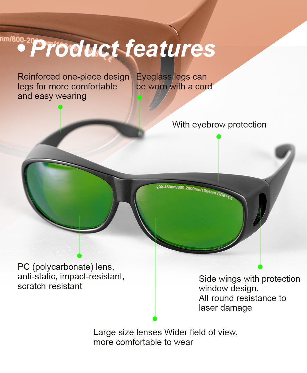 Gafas de seguridad láser profesionales SFX Gafas de protección láser para máquinas de soldadura/limpieza láser