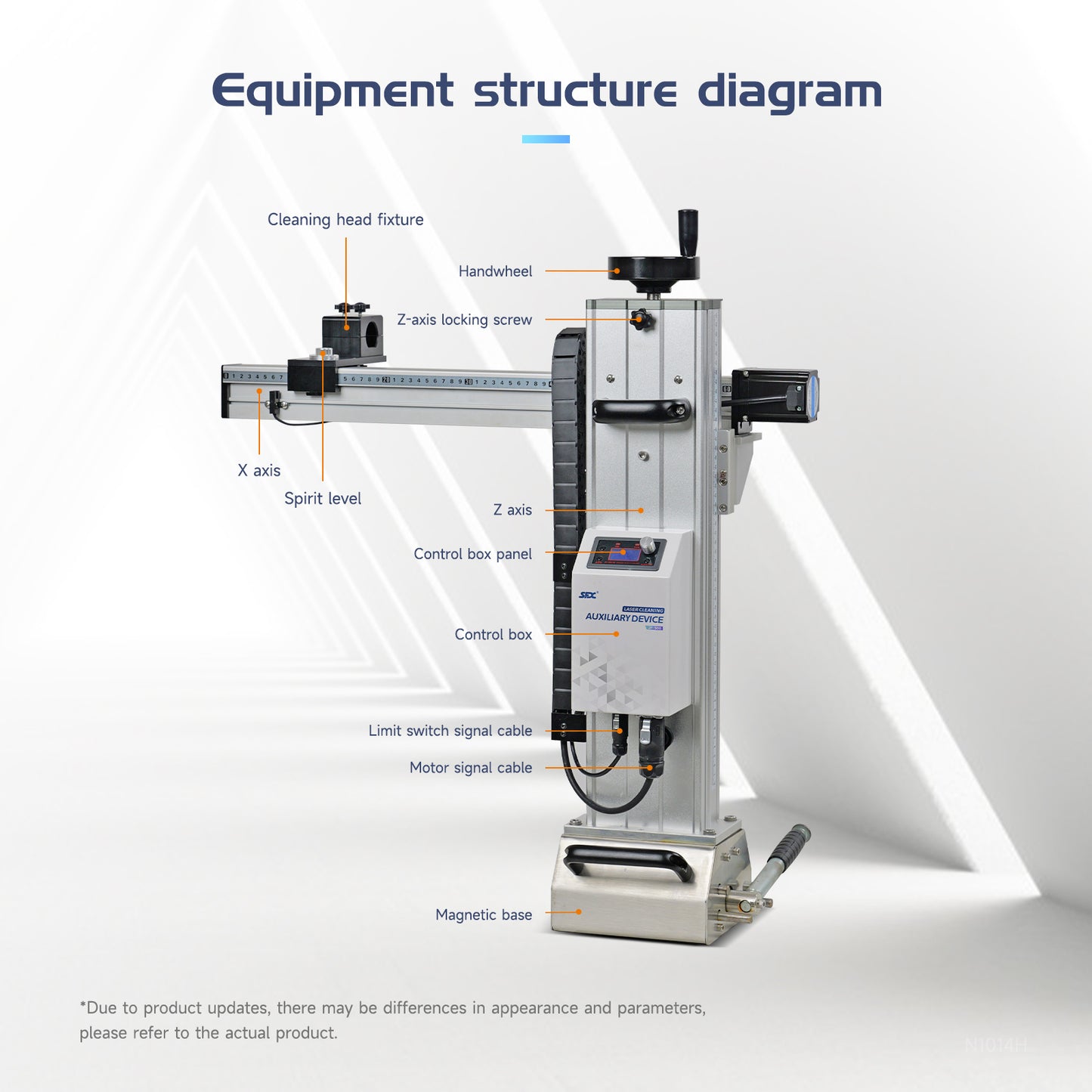 LYXCTECH Laser Cleaning Auxiliary Device JF-500 With Magnetic Base For Laser Cleaning