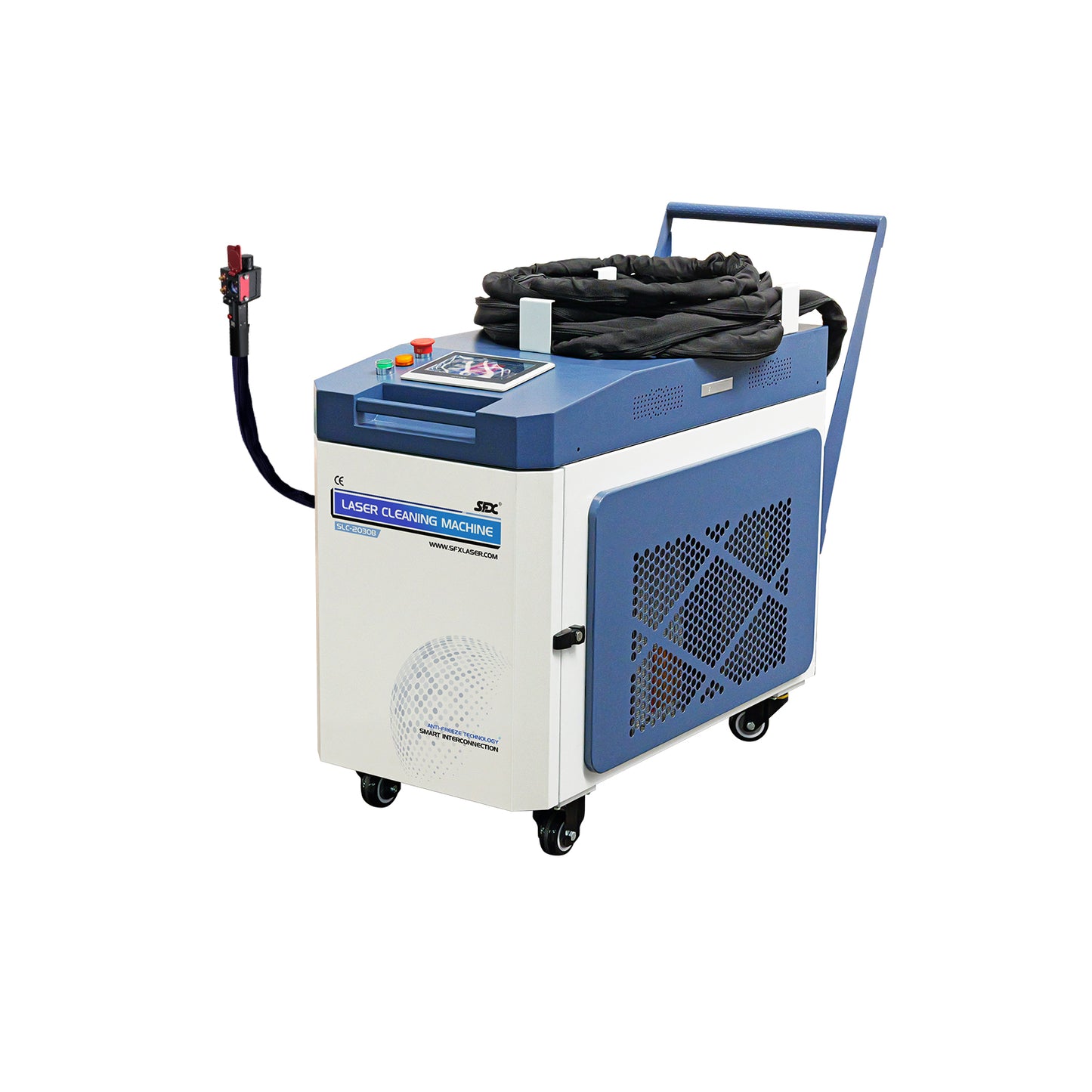 LYXCTECH Laser Cleaning Machine SLC-2000B/3000B CW Laser Cleaner Double-Wobble Intelligent Laser Gun 400mm scanning width