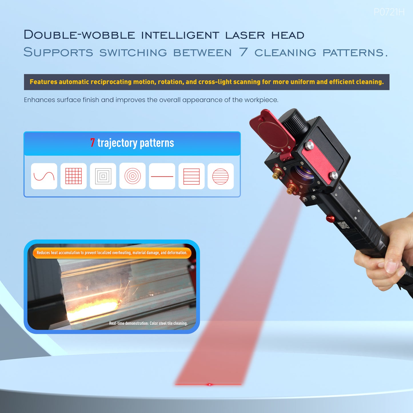 LYXCTECH Laser Cleaning Machine SLC-2000B/3000B CW Laser Cleaner Double-Wobble Intelligent Laser Gun 400mm scanning width