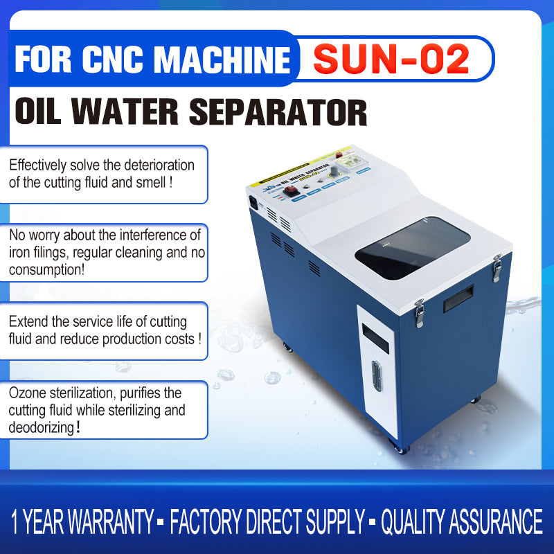 LYXCTECH SUN-02 Upgraded Coolant Tank Purifier Oil Water Separator CNC Oil Skimmer
