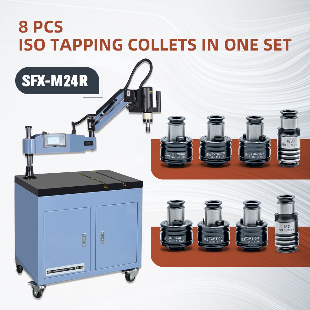 Portapinzas ISO SFX TC820, 8 piezas, pinzas de roscado ISO, aplicables a máquinas de roscado eléctricas M24R