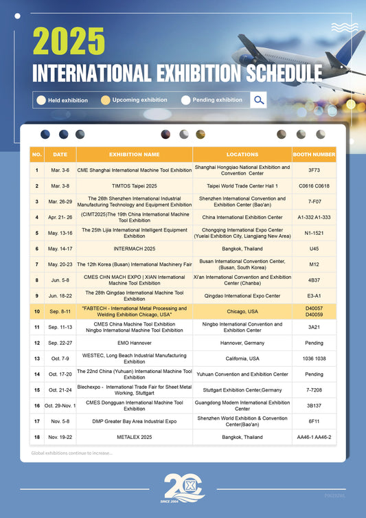 2025 INTERNATIONAL EXHIBITION SCHEDULE