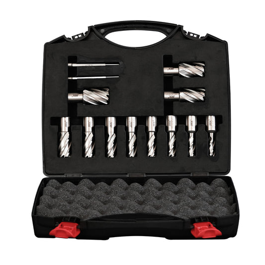 Juego de cortadores anulares SFX US STOCK M2AL, 11 piezas, profundidad de corte de 1'' con 1 pasador piloto