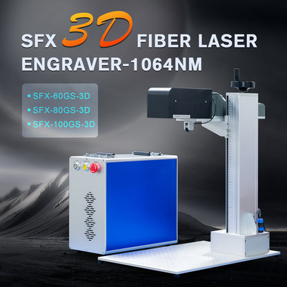 LYXCTECH 3D Dynamic 60W/80W/100W Faserlasergravierer Faserlaserbeschriftungsmaschine Arbeitsfeld 100×100mm/200×200mm