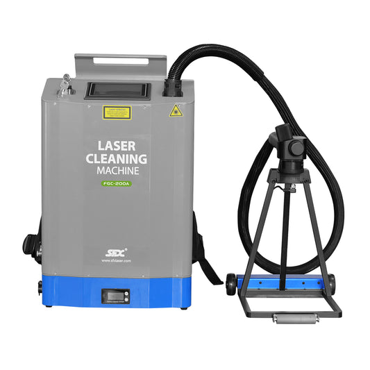 LYXCTECH 200 W gepulste Laser-Reinigungsmaschine, Rucksack-Laser-Reinigungsmaschine, selbstfahrendes Design