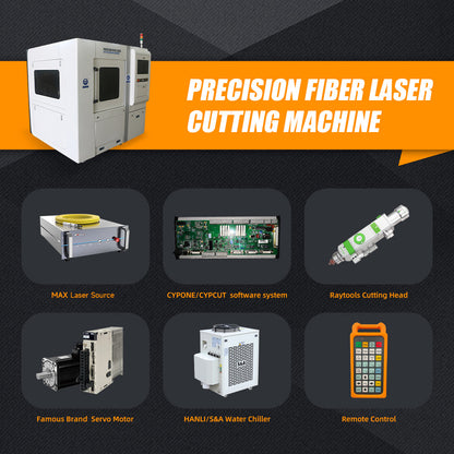 Máquina de corte por láser de fibra de precisión SFX con enfoque automático y totalmente cerrada de 1000 W/1500 W/2000 W/3000 W