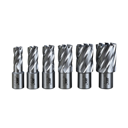 Juego de cortadores anulares SFX US STOCK M2AL, 6 piezas, profundidad de corte de 1'' con 1 pasador piloto