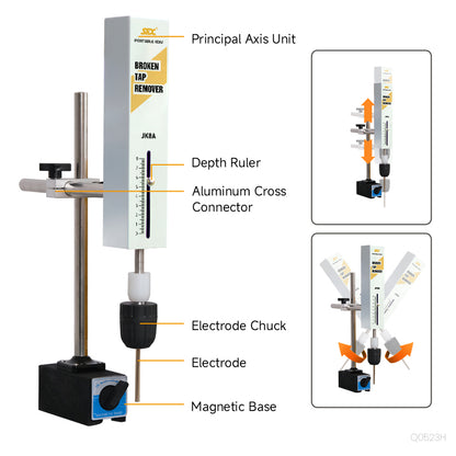 LYXCTECH Work Head Of Portable EDM Machine 360-degrees adjustment of processing direction