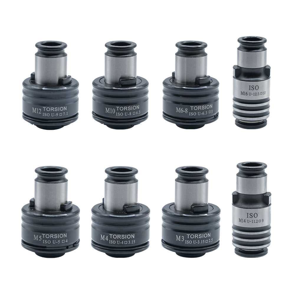LYXCTECH GT12 ISO-Spannzangenhalter, 8 Stück ISO-Gewindeschneidzangen, anwendbare elektrische Gewindeschneidmaschine M16R