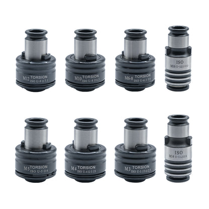 LYXCTECH GT12 ISO-Spannzangenhalter, 8 Stück ISO-Gewindeschneidzangen, anwendbare elektrische Gewindeschneidmaschine M16R