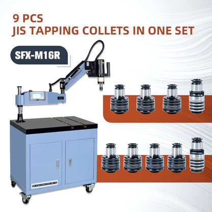 Portapinzas SFX GT12 JIS, 9 piezas, pinzas de roscado JIS, aplicables a máquinas de roscado eléctricas M16R