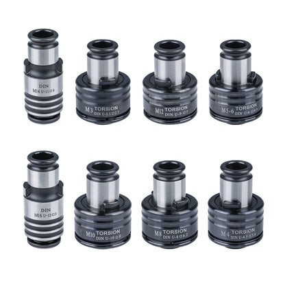 Portapinzas DIN SFX GT12, 8 piezas, pinzas de roscado DIN, aplicables a máquinas de roscado eléctricas M16R y máquinas de roscado neumáticas PNEU-M12