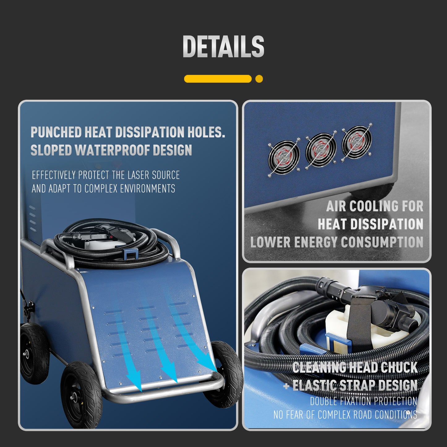 LYXCTECH Pulse Laser Cleaning Machine Off-Road Laser Cleaner Machine 300W