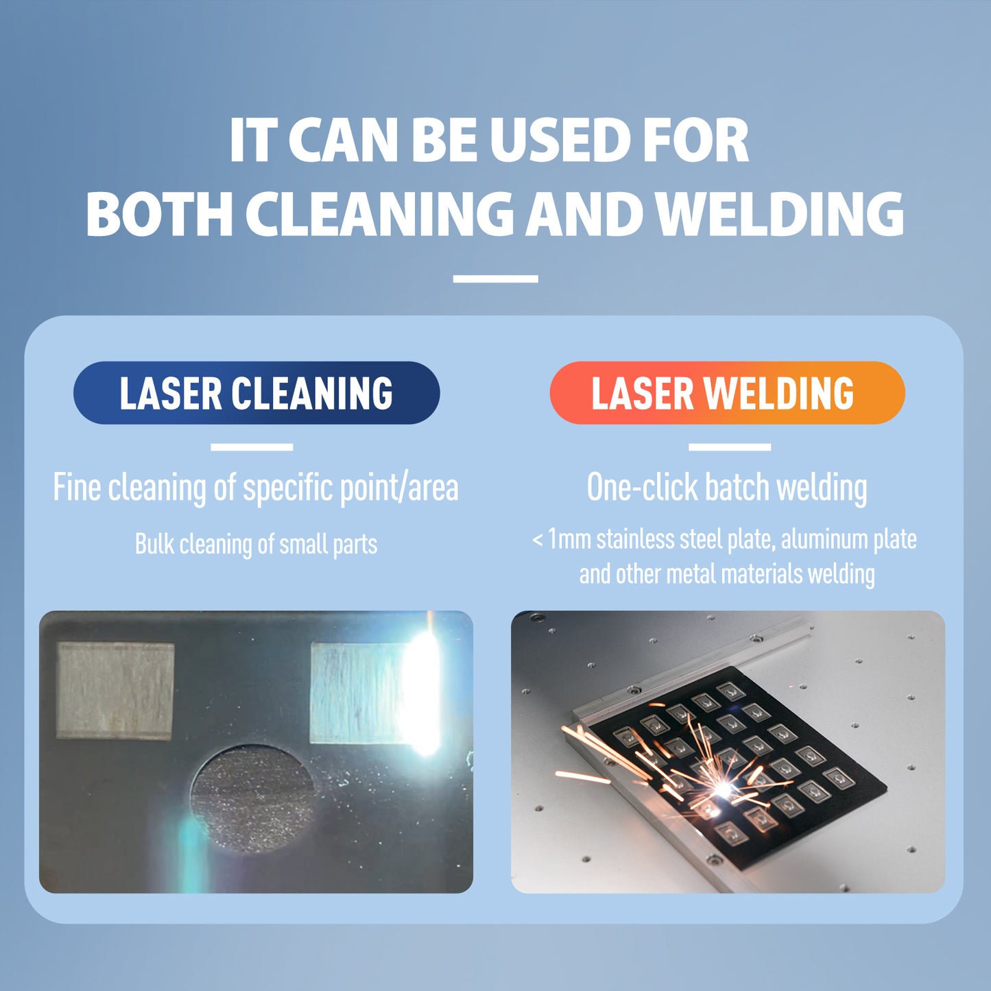 LYXCTECH Pulsed Laser Cleaning Machine Desktop Design Laser Machine for Cleaning and Welding 200W/300W