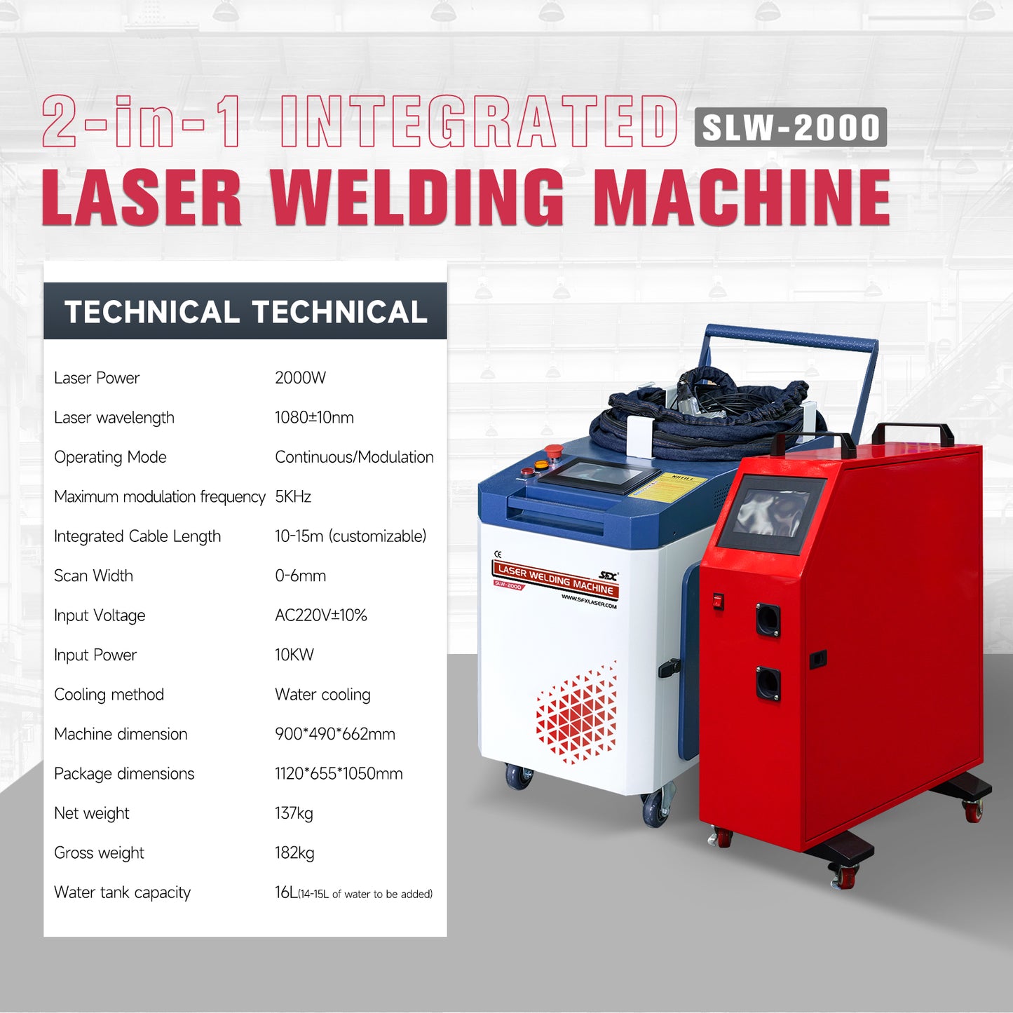 US-Lager LYXCTECH 2 in 1 Laserschweißgerät zum Schweißen und Reinigen von Schweißnähten 1500 W/2000 W/3000 W