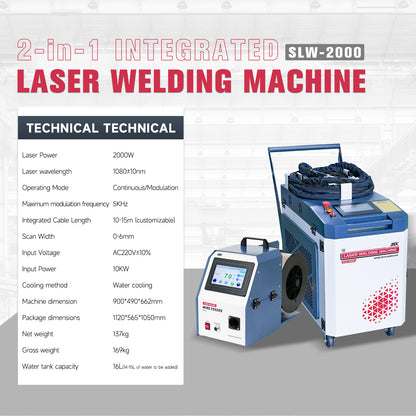 US-Lager LYXCTECH 2 in 1 Laserschweißgerät zum Schweißen und Reinigen von Schweißnähten 1500 W/2000 W/3000 W