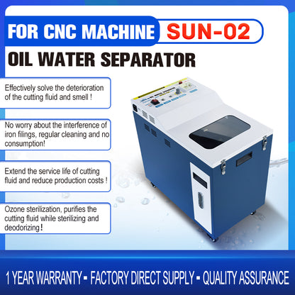 LYXCTECH SUN-02 Upgraded Coolant Tank Purifier Oil Water Separator CNC Oil Skimmer