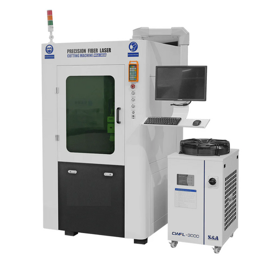 Máquina de corte por láser de fibra SFX con área de trabajo de 300 x 300 mm, 1000 W/1500 W/2000 W
