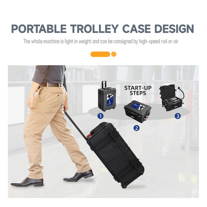 LYXCTECH Trolley-Typ Design Tragbarer Laserreiniger Gepulste Laserreinigungsmaschine 200W/300W